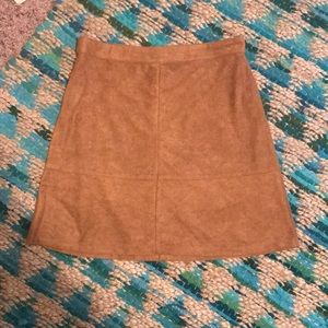 faux suede skirt